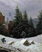 Carl Gustav Carus Cemetery on Mount Oybin oil painting picture wholesale